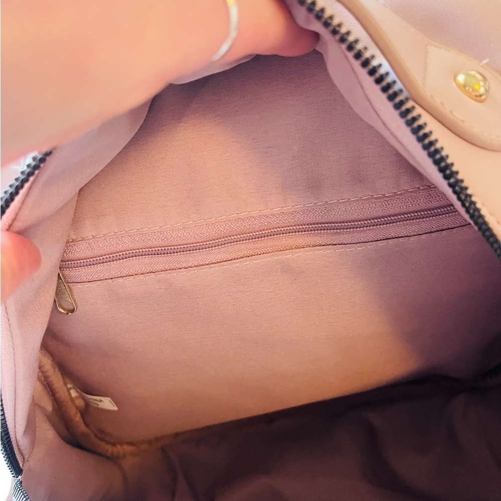 Chevron Pattern Blush Small Backpack - image 6